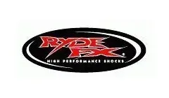 Ryde FX logo: red text