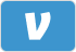 Blue button with the white Venmo logo.