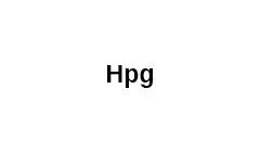 Hpg text on a white background.